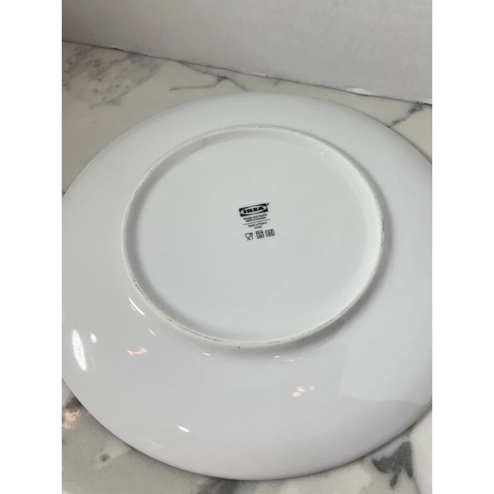 IKEA Plate Pink green platter dish 11